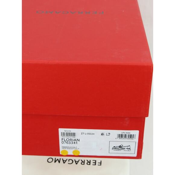 FERRAGAMO BURGUNDY LEATHER FLORIAN LUG SOLE GANCINI BIT LOGO LOAFERS 8 D 41 IT - Picture 12 of 12